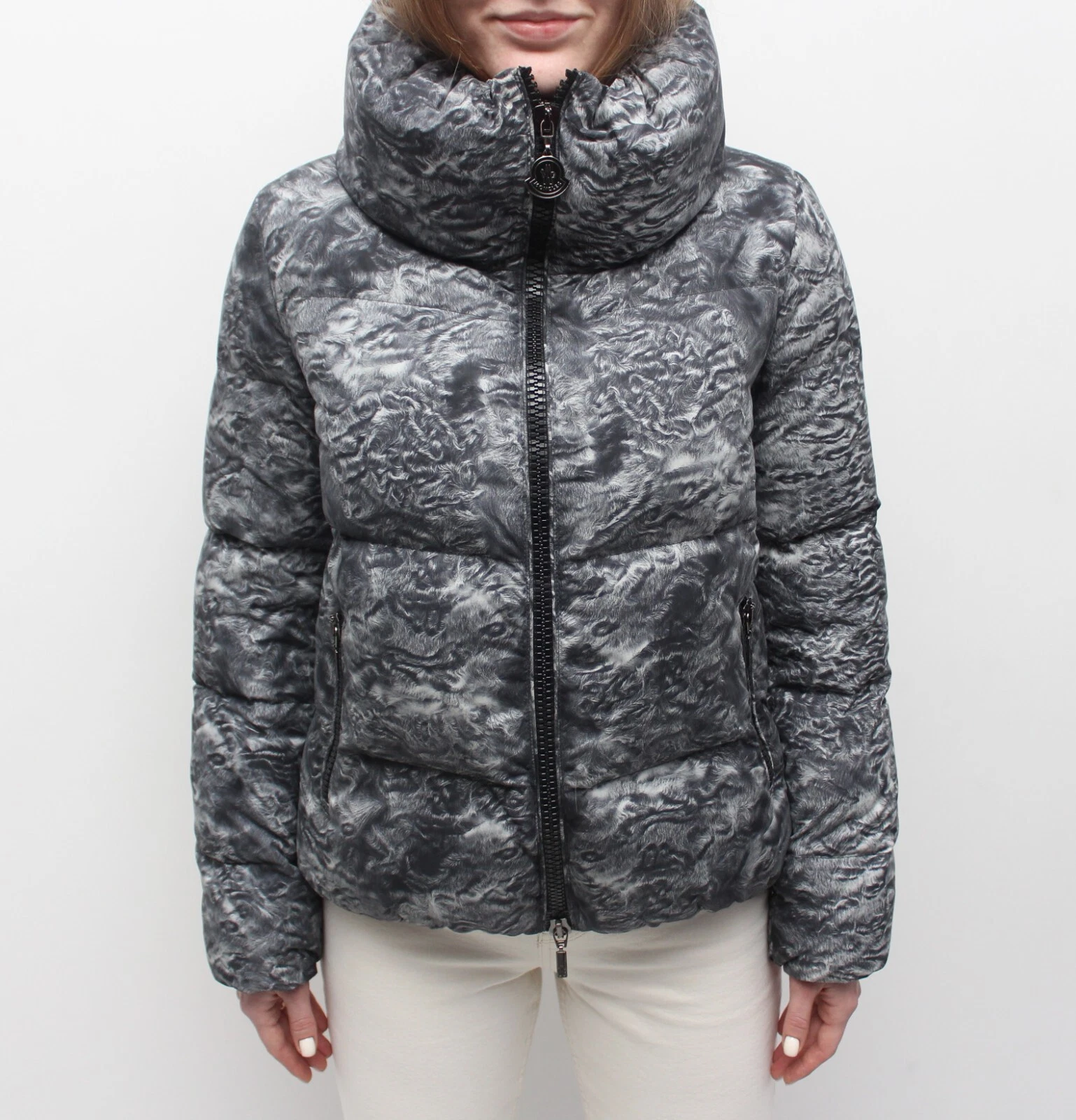 Giacca tampone trapuntata RARA MONCLER Ratel donna cappotto cerniera intera taglia 2 ~S M
