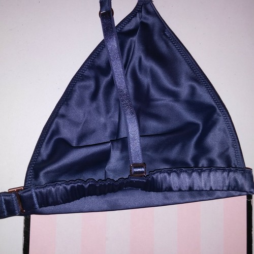Victoria's Secret Bralette BH Satin ungefüttert ohne Bügel einfarbig kariert neu - Bild 10 von 38