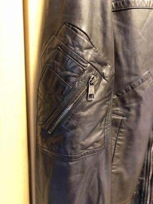 20SS Neil Barrett Lamb Leather Jacket Blouson MA 1 Black L