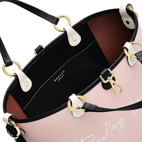 Neu mit Etikett Radley London Addison Gardens Beuteltasche 13"x9" rosa Medium oben offen - Bild 2 von 7