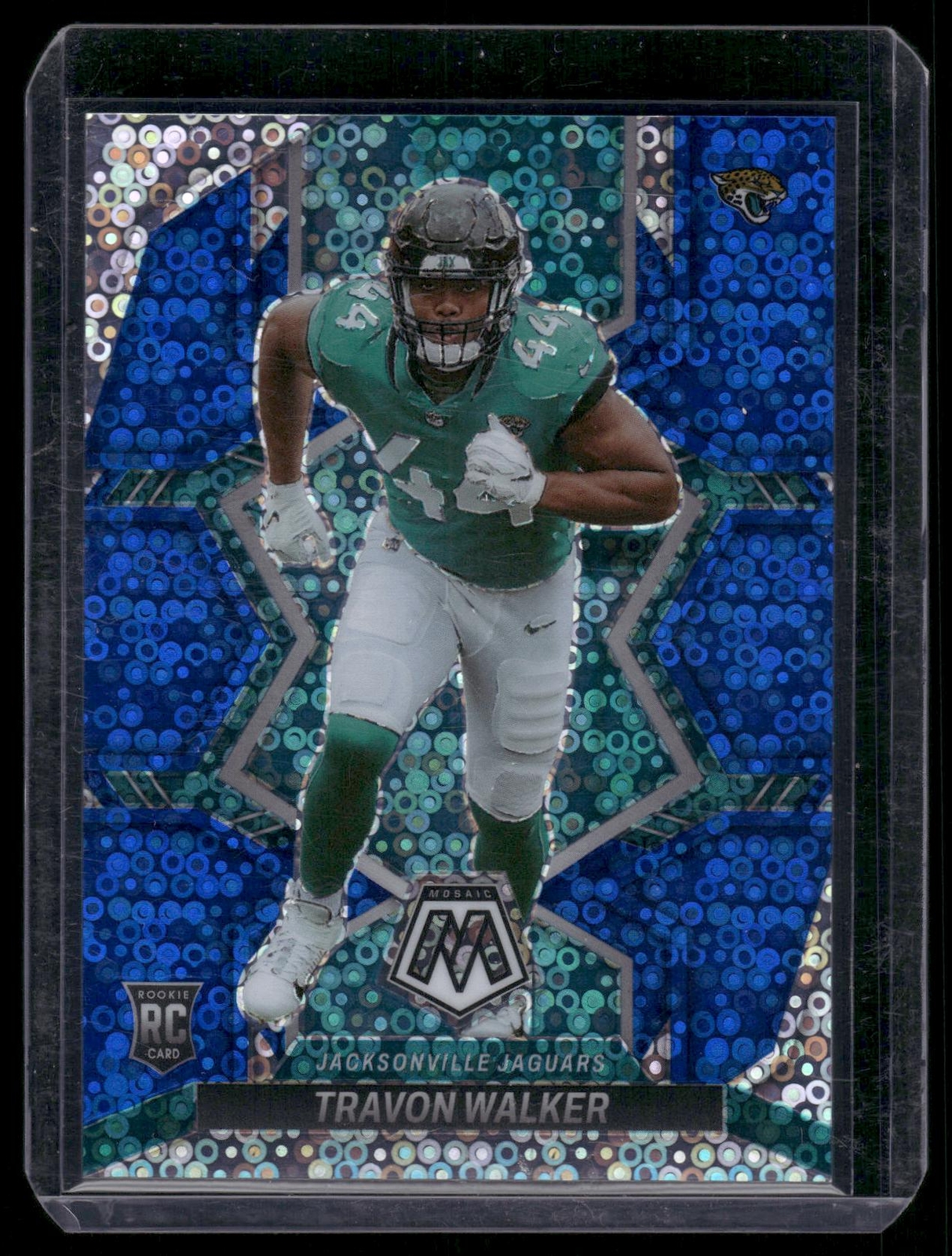 Travon Walker 2022 Panini Mosaic #333 Fast Break Blue Disco Prizm RC SP #d/75