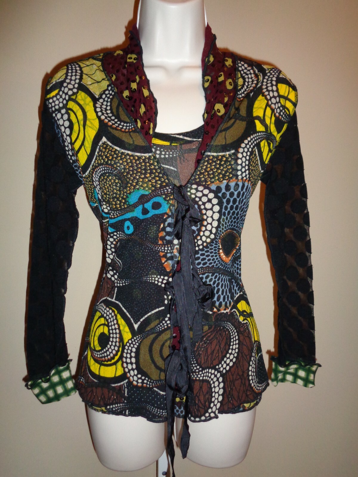 JEAN PAUL GAULTIER MESH CARDIGAN 