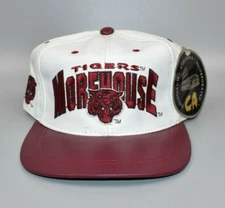 Morehouse Maroon Tigers Vintage Colosseum Athletics Leather Strapback Cap Hat