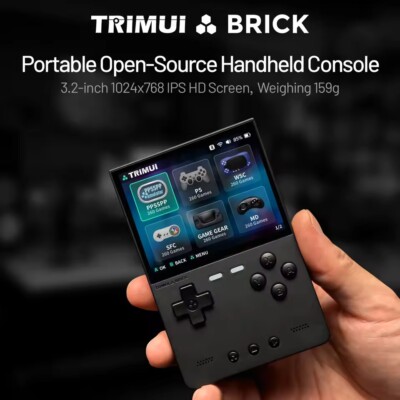 Trimui Brick 3.2 Inch IPS Screen Linux System Retro Console - Black