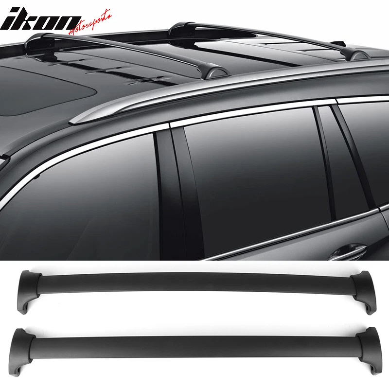 Fits 16-22 Honda Pilot YF5/6 OE Style Aluminum Top Roof Rack Cross Bar Black