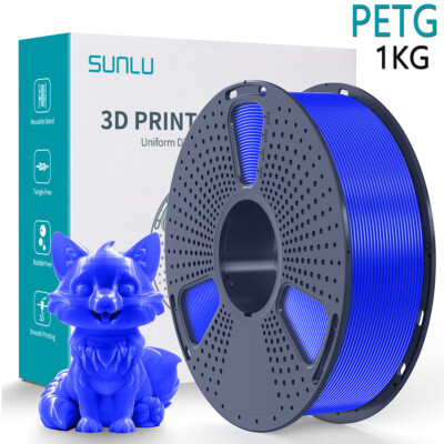 SUNLU PETG Blue 3D Printer Filament 1.75mm PETG 1KG Spool For FDM 3D Printers