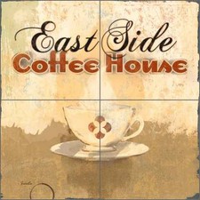 Ceramic Tile Mural Backsplash Evelia Coffee House Kitchen Art OB-ES84f