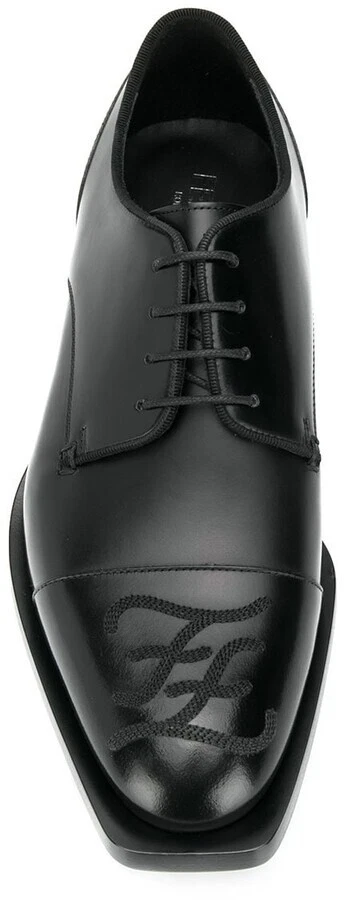 100% AUTÉNTICO NUEVO HOMBRE FENDI KARLIGRAPHY PASARELA NEGRO OXFORD/DERBY REINO UNIDO 10/EE. UU. 11 Foto 3 de 4