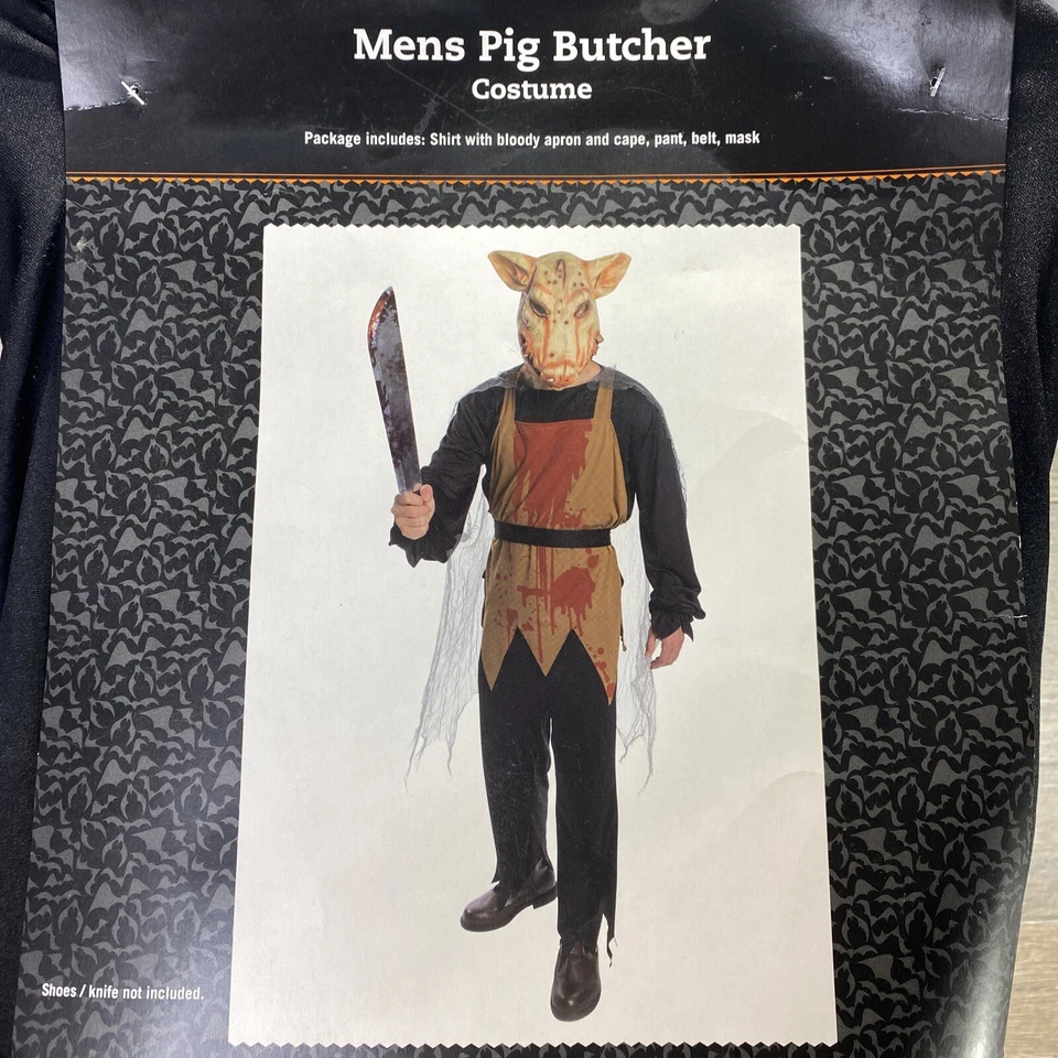 CARNICERO DE CERDOS ~ Disfraz de Halloween ~ Adulto HOMBRE Talla Mediana ~NUEVO con etiquetas Foto 2 de 4