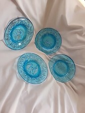 Vintage Tiara,Blue, Nursery Rhyme Plates, 4 Piece Set