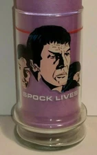 Vtg 1984 Star Trek III Spock Lives Glass Leonard Nimoy Taco Bell