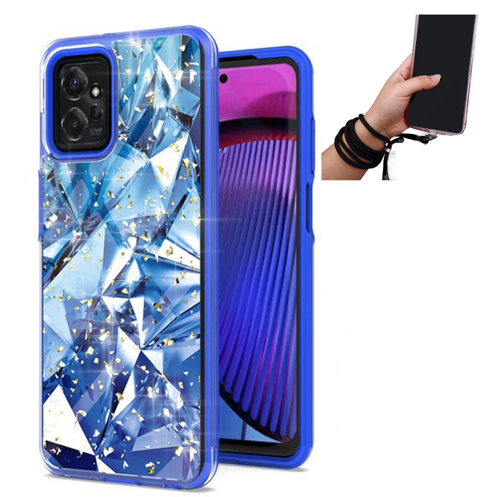 Phone Case for Motorola Moto G Power 2023 (XT2311) Hybrid Glitter