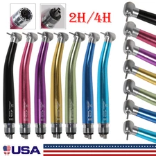 NSK Style Dental High Speed Handpiece Turbine 4/2 Holes 7 Colors Standard USA