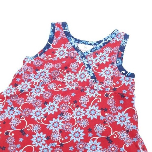 Hanna Andersson Size 100 (4) Red and Blue Crossover A Line Dress Picnic Church - Picture 3 of 8