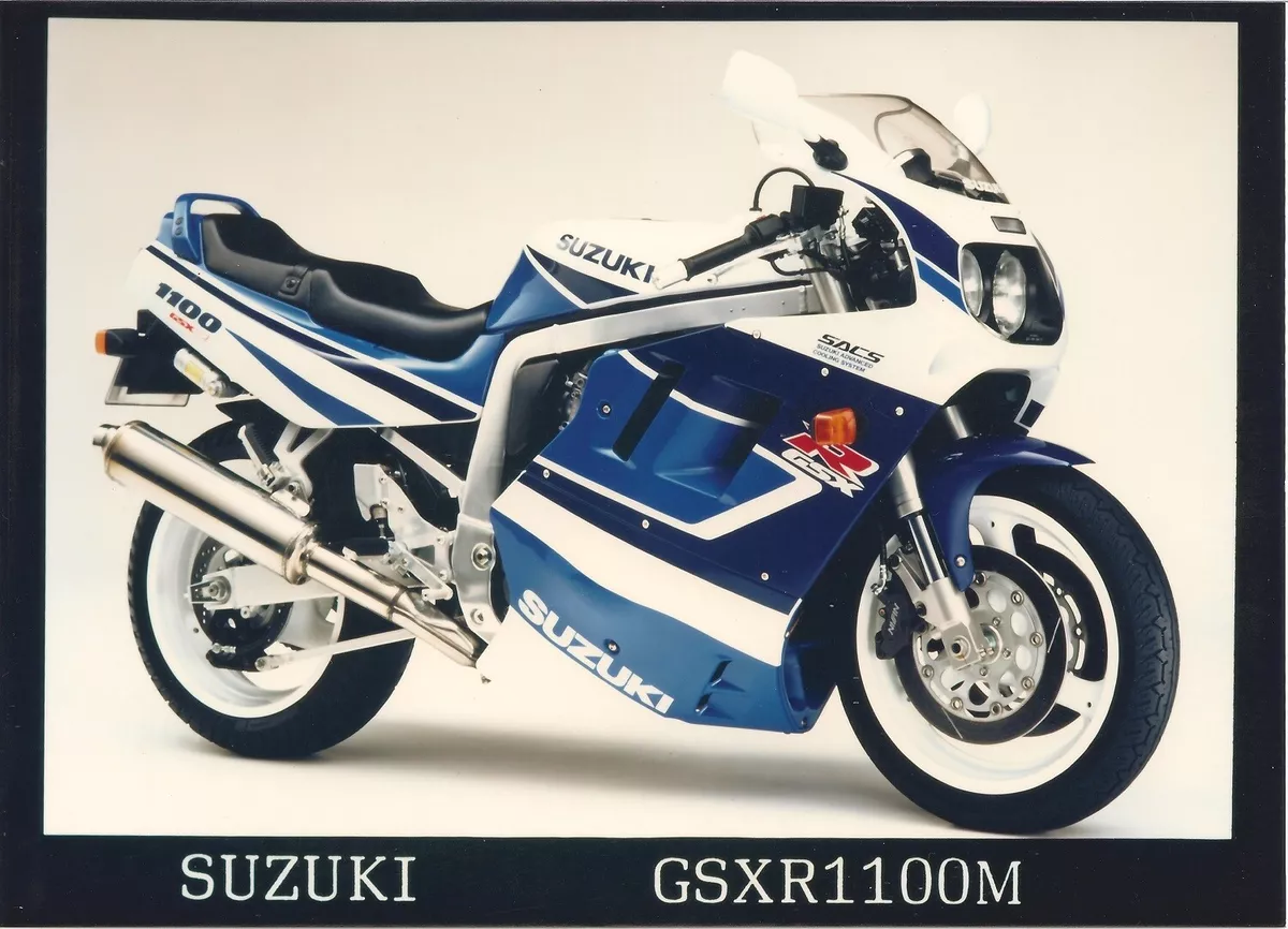 Suzuki GSXR1100M Blue White 1991 Press Colour Photo GSXR1100 eBay