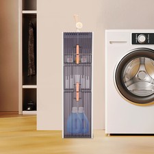 Bathroom Floor Cabinet With 4 Drawers Stable Plastic Storage Organizer Cabinet