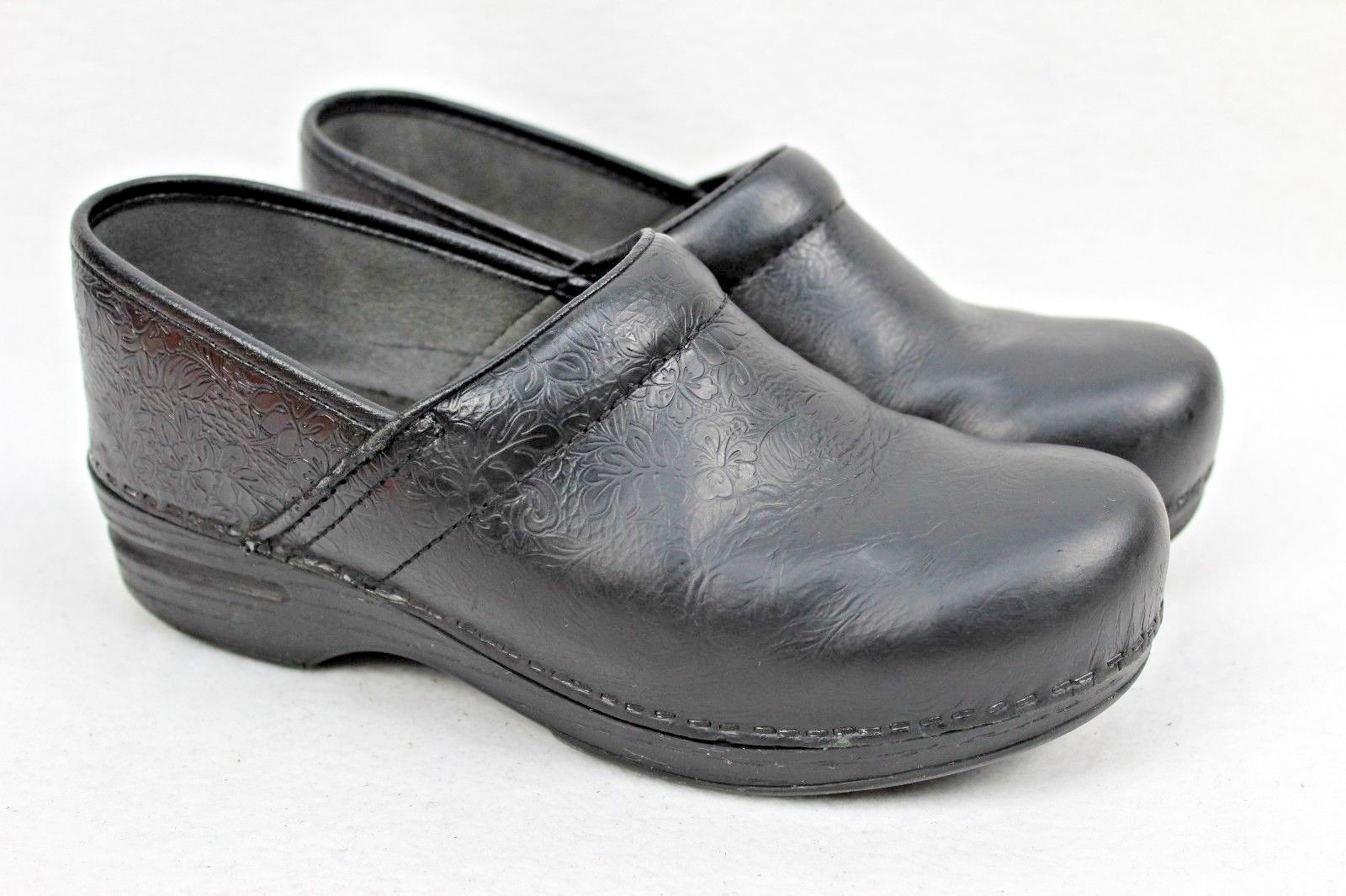 dansko embossed clogs