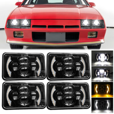 4x LED Scheinwerfer Für Chevrolet Chevy Beauville Sportvan GMC TUV E-Prüfzeichen