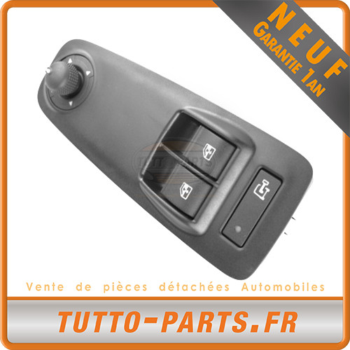 Bouton Commutateur Lève-Vitre Conducteur Avant Gauche - Compatible Réf. 6490X9, 6554XP, Etc.