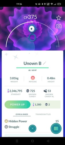 ✨Shiny Unown A B C D E G H I J L N O R S U T Y M Registered trade, Pokèmon Go - Picture 3 of 16