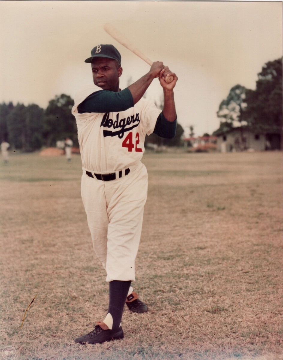 Jackie Robinson 8x10 Licensed Color Photo File MLB Brooklyn