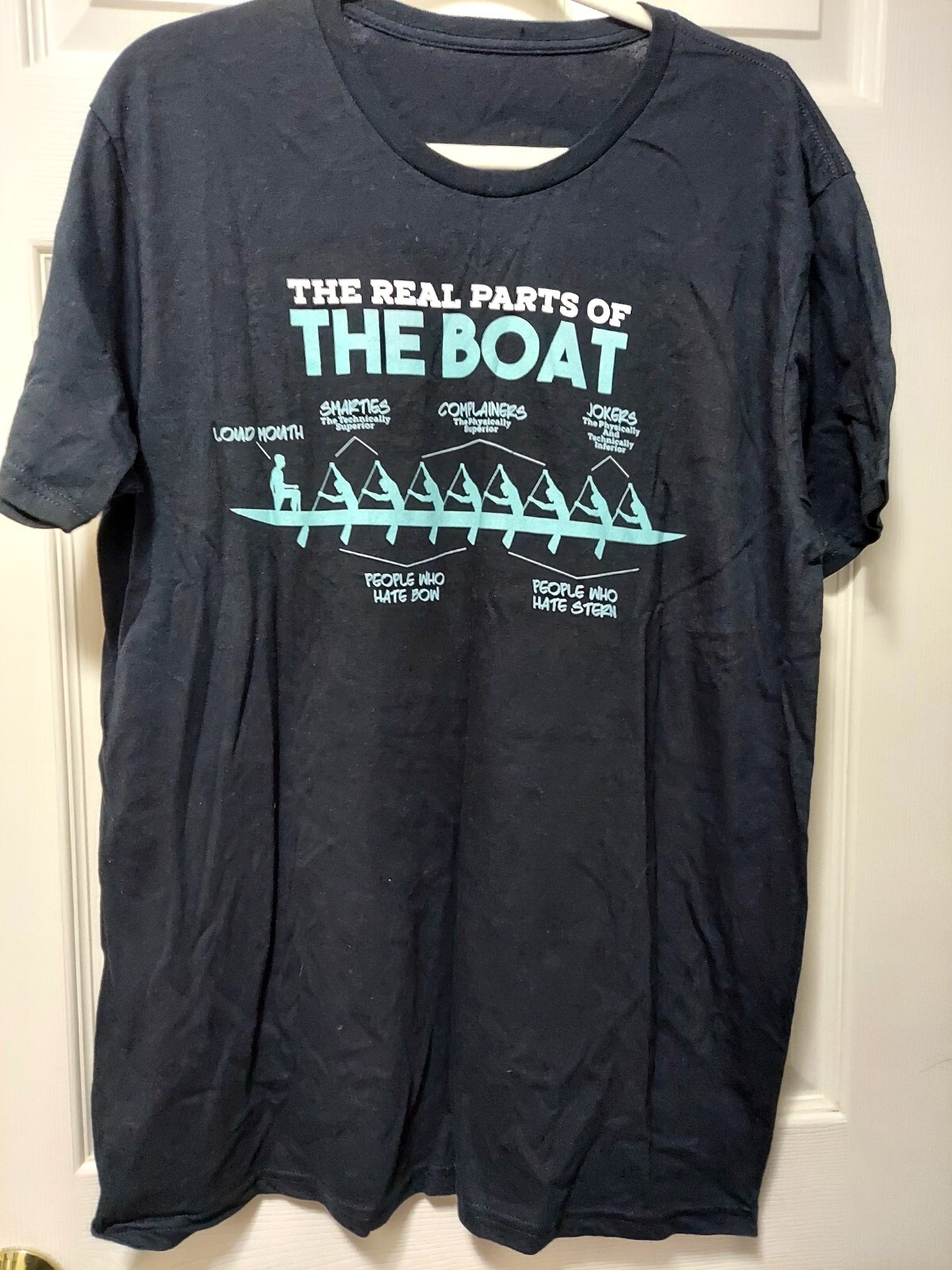 FILA T shirt divertente The Real Parts of A Boat Rowing uomo tg. L NUOVO
