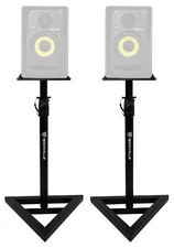 2 Rockville Adjustable Studio Monitor Speaker Stands For KRK ROKIT 4 G3 Monitors