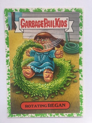 Müll Eimer Kinder Oh der Horror Aufkleber 1a Retro Rotating Regan Grün