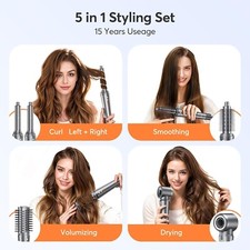 5 in 1 Hair Styler - Professional Frizz-Free Automatic Wrap Curlers Hair Dryer