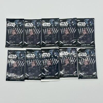 Lot of 10 - 2017 Topps Star Wars Rogue One Series 1 Trading Card Packs