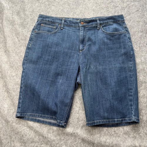 Jones New York Gramercy Curvy shorts 16W denim jean chino shorts blue high rise