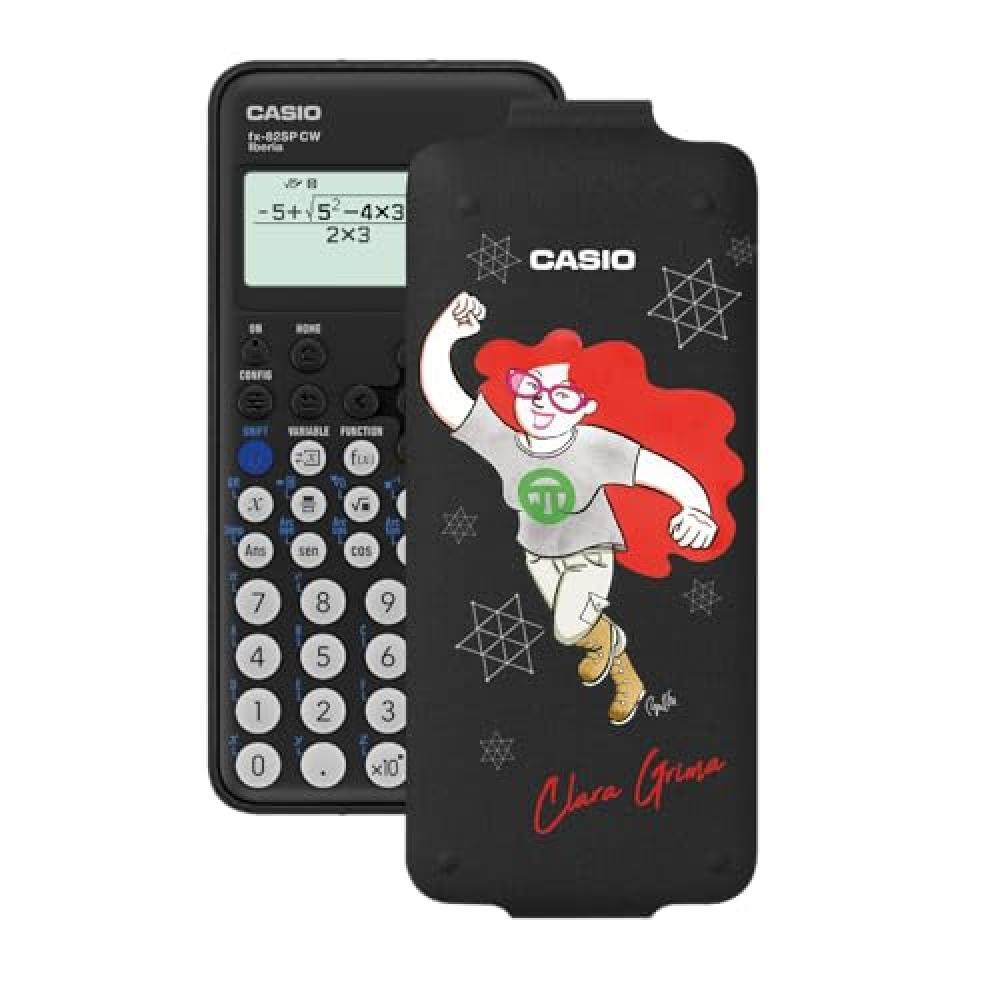 Casio FX-82SP CW - Calcolatrice scientifica, con Clara Grima illustrata da Raque