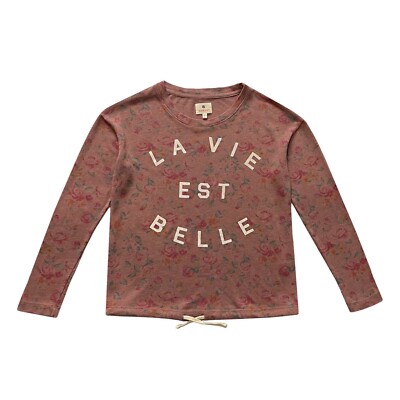 SUNDRY Women's La Vie Tie Est Belle Sweatshirt Retail: $116 (NWT)