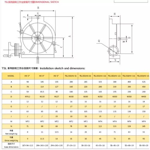 High Precision Vertical Horizontal Indexing Disc Milling Machine Rotary Table - Afbeelding 7 van 17
