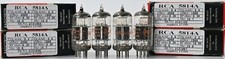5814A ECC82 RCA 'O' getter made in U.S.A Amplitrex Tested 1MQ 4Pcs