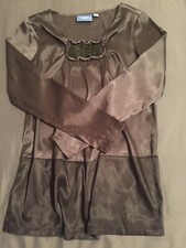 Simply Vera Vera Wang Dark Grey Black Sequin Silky Dressy Long Sleeve Tunic sz 2