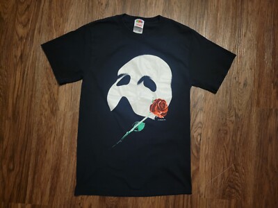 Vintage 1986 Phantom Of The Opera Glow In Dark Black T-Shirt Kanye West Size Sm