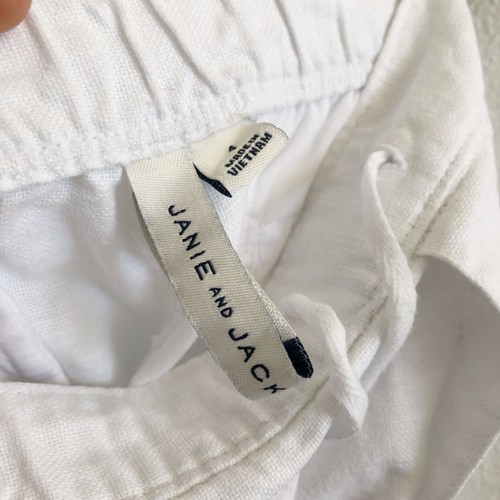 JANIE AND JACK The Linen-Cotton Pull-On Pant Size 4 - Picture 6 of 8