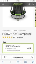JumpFlex HERO 10ft Trampoline + Original Shade Mesh || RRP £649+