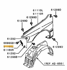 Bracket front fender LH - Evo 7-9 - *Special Order Part