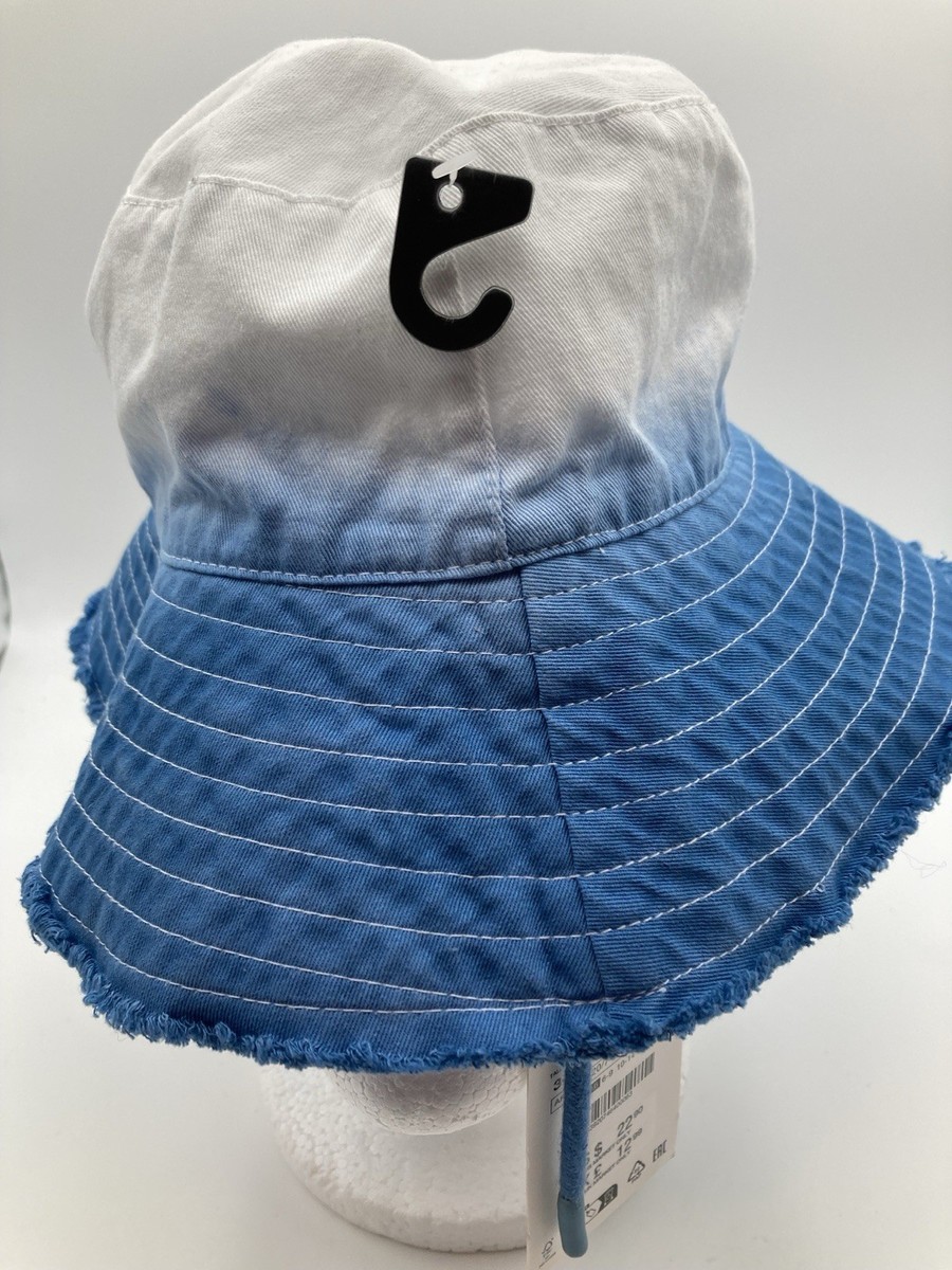 NEW Zara Kids Blue White Bucket Hat Ages 3 - 6 Sun Protection