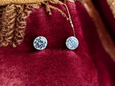 925 Sterling Silver Tiny Round CZ Stud Earrings 3mm Kids Unisex Jewelry 2 Pair