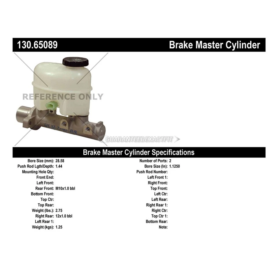 For Ford F-150 Heritage Lincoln Mark LT Centric Brake Master Cylinder GAP - Image 3 of 3