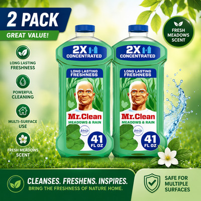 Mr. Clean 2X Concentrated Multi Surface Cleaner with Febreze Meadows & Rain Scen