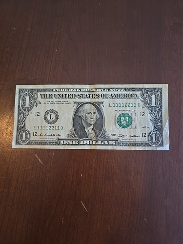 $1 One Dollar Fancy Numbers 11112211 - Picture 2 of 3
