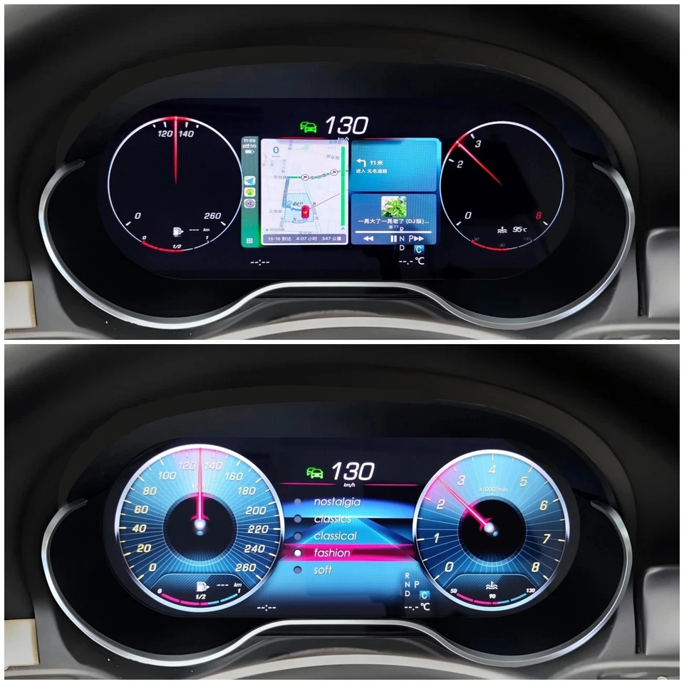 Cuadro de instrumentos digital de 12,3" Carplay para Benz Clase A/GLA/CLA W176 2014-2019 Foto 3 de 4