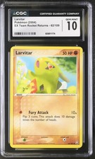 CGC 10 GEM MINT Larvitar 2004 EX Team Rocket Returns 62/109 Pokemon Card on eBay