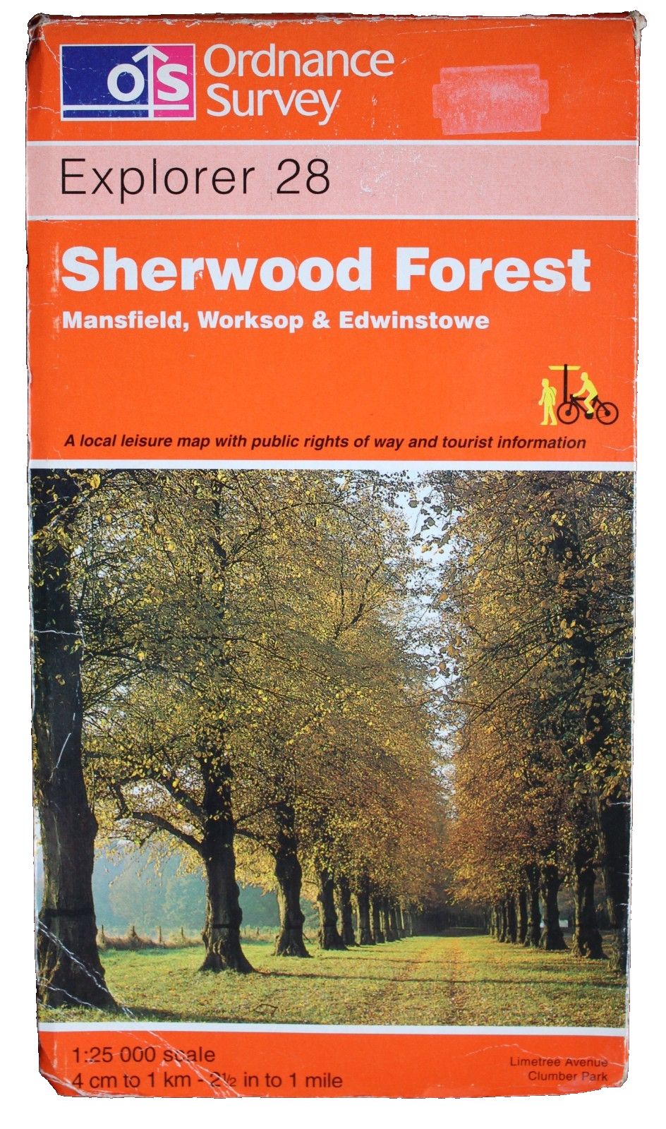 Ordnance Survey Explorer 28 Sherwood Forest Mansfield Worksop & Edwinstone