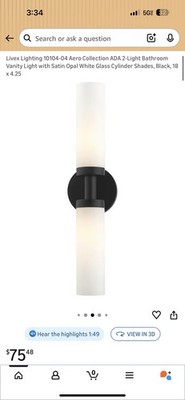 Livex Lighting 10104-04 Aero - 2 Light Bath Vanity in Black - Contemporary Style