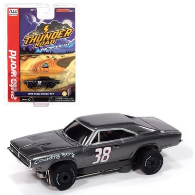 SC416-2BLK Auto World Thunderjet 1969 Dodge Charger (Charcoal) HO Scale Slot Car
